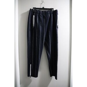 Todd Snyder Mens Navy Striped Virgin Wool Blend Zip Jogger Track Pants Medium